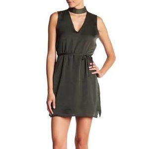 Cupcakes and cashmere satin tie-waist shift